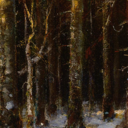 Foresta In Inverno Julius Sergius Klever jsk8 quadro stampato su tela