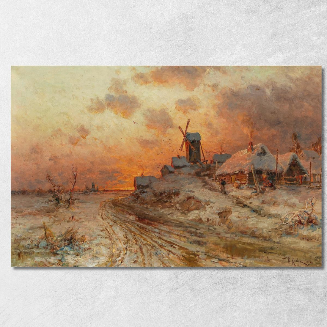 Ritorno A Casa Al Tramonto Julius Sergius Klever jsk10 quadro stampato su tela Ritorno A Casa Al Tramonto Julius Sergius Klever jsk10 quadro stampato su tela