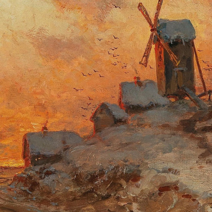 Ritorno A Casa Al Tramonto Julius Sergius Klever jsk10 quadro stampato su tela