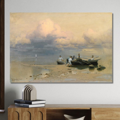Il Ritorno Dei Pescatori Julius Sergius Klever jsk20 quadro stampato su tela