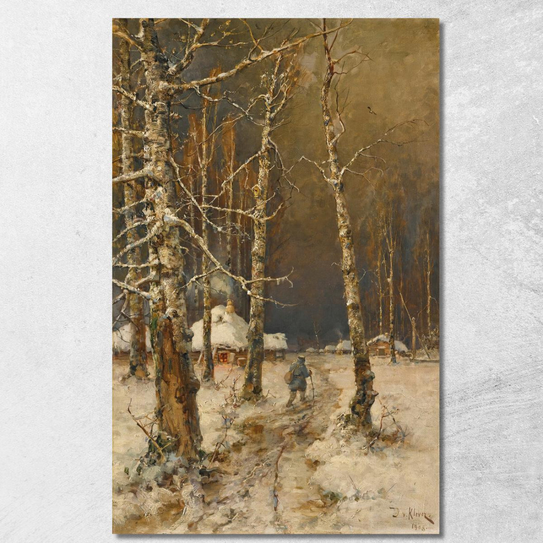 Viaggiatore Nella Neve Julius Sergius Klever jsk23 quadro stampato su tela Viaggiatore Nella Neve Julius Sergius Klever jsk23 quadro stampato su tela