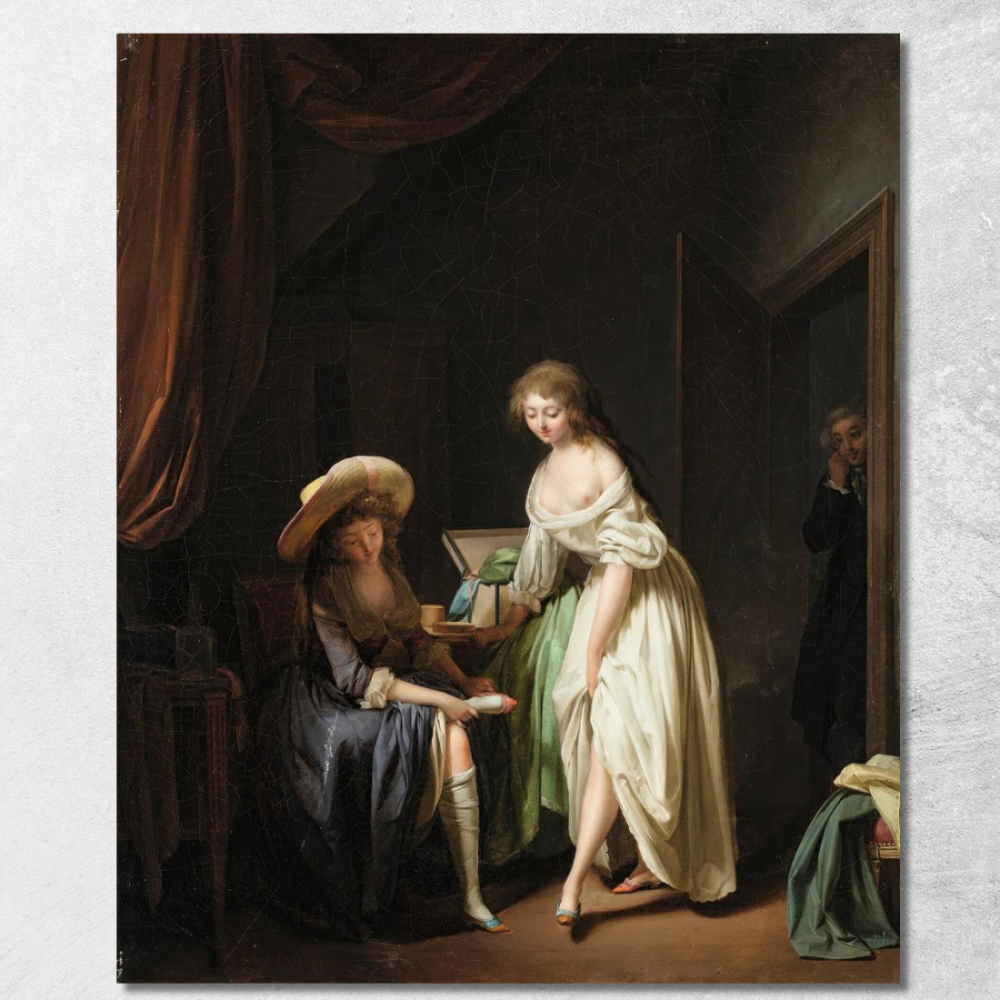 Confrontando I Piedini Louis Léopold Boilly llb3 quadro stampato su tela Confrontando I Piedini Louis Léopold Boilly llb3 quadro stampato su tela