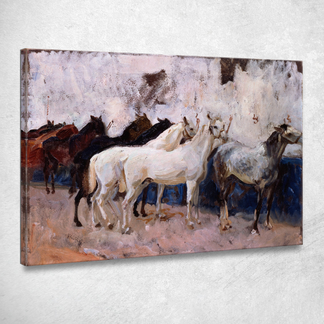 Cavalli A Palma John Singer Sargent jss108 quadro stampato su tela Cavalli A Palma John Singer Sargent jss108 quadro stampato su tela