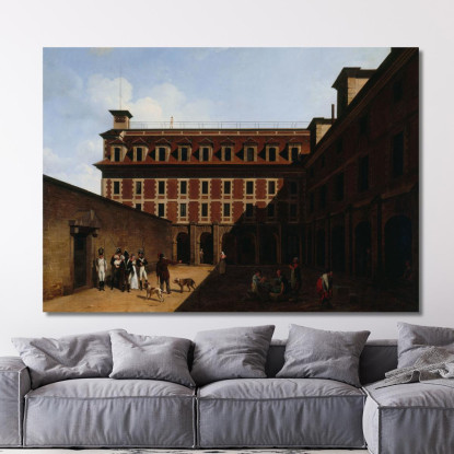 La Prigione Delle Madelonnettes Rue Des Fontaines Louis Léopold Boilly llb11 quadro stampato su tela