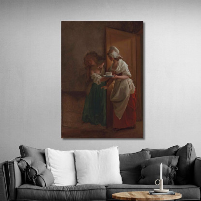 La Tazza Di Cioccolata Louis Léopold Boilly llb12 quadro stampato su tela