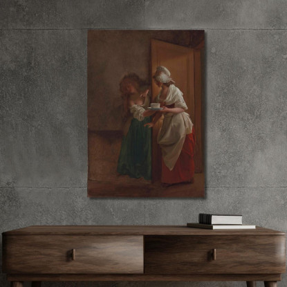 La Tazza Di Cioccolata Louis Léopold Boilly llb12 quadro stampato su tela