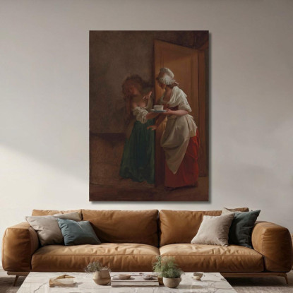 La Tazza Di Cioccolata Louis Léopold Boilly llb12 quadro stampato su tela