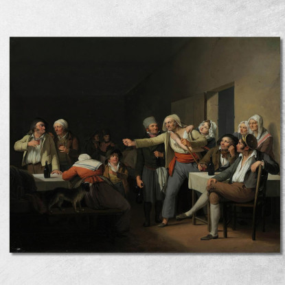 Uomini Che Discutono Louis Léopold Boilly llb19 quadro stampato su tela