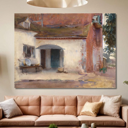Casa E Cortile John Singer Sargent jss109 quadro stampato su tela