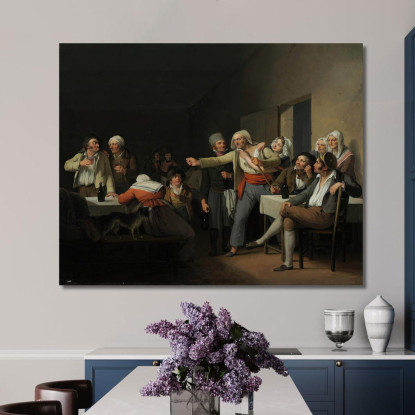 Uomini Che Discutono Louis Léopold Boilly llb19 quadro stampato su tela