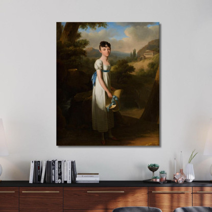Ritratto Di Mademoiselle Athénaïs D'Albenas Louis Léopold Boilly llb29 quadro stampato su tela