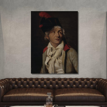Ritratto Di Un Attore Con Giacca Bianca E Colletto Rosso Louis Léopold Boilly llb34 quadro stampato su tela