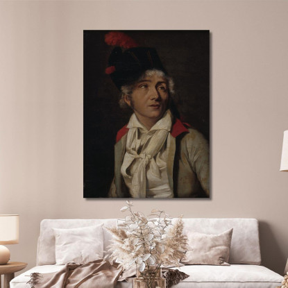 Ritratto Di Un Attore Con Giacca Bianca E Colletto Rosso Louis Léopold Boilly llb34 quadro stampato su tela
