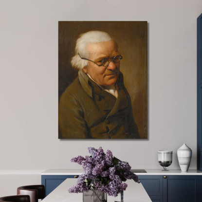 Ritratto Di Un Uomo Dai Capelli Bianchi Mezzo Busto Con Occhiali Louis Léopold Boilly llb40 quadro stampato su tela