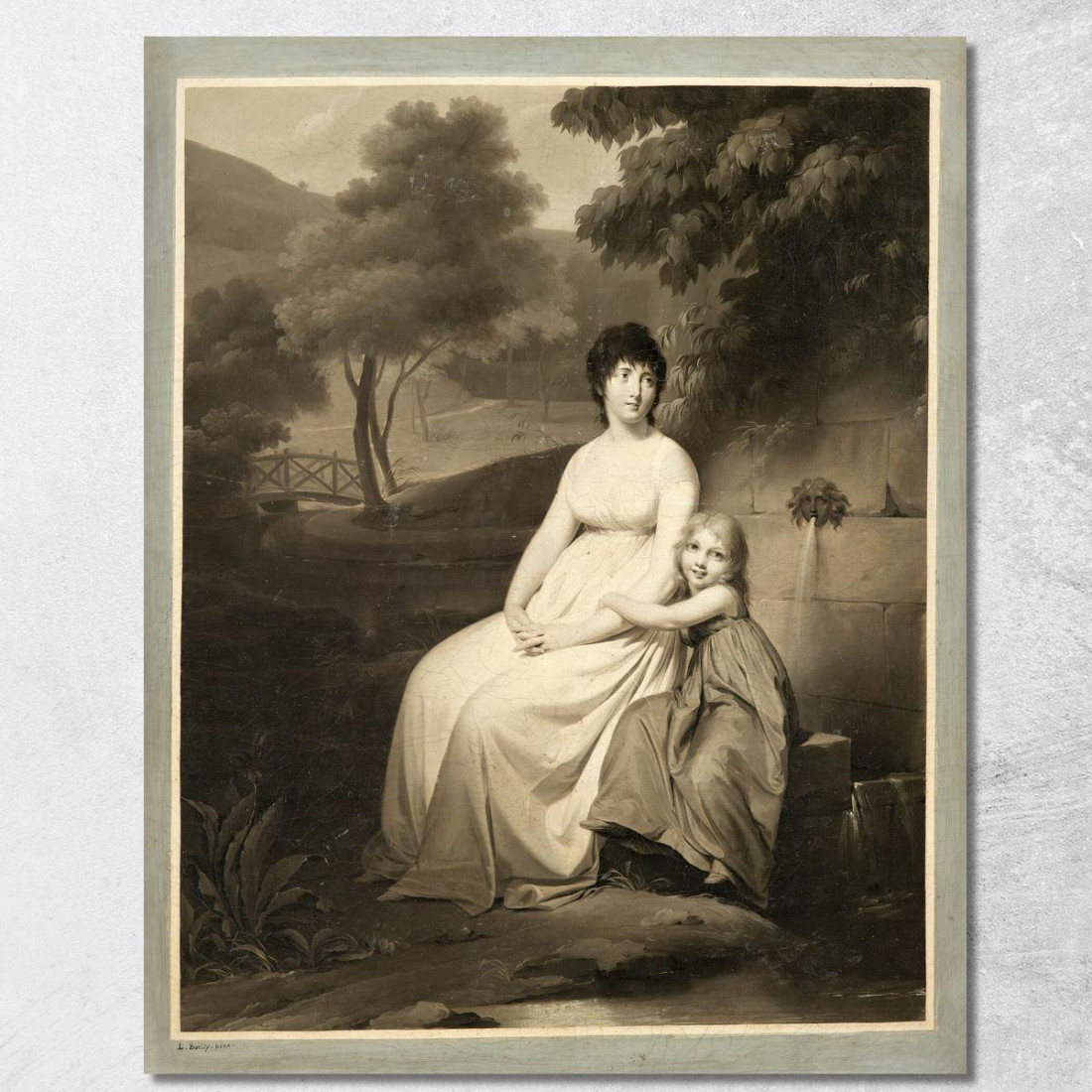 Ritratto Presunto Di Madame Tallien E Sua Figlia In Un Parco Louis Léopold Boilly llb47 quadro stampato su tela Ritratto Presunto Di Madame Tallien E Sua Figlia In Un Parco Louis Léopold Boilly llb47 quadro stampato su tela