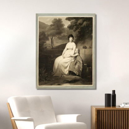 Ritratto Presunto Di Madame Tallien E Sua Figlia In Un Parco Louis Léopold Boilly llb47 quadro stampato su tela