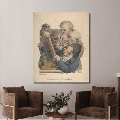I Conoscitori D'Arte Louis Léopold Boilly llb49 quadro stampato su tela