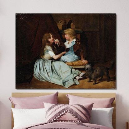La Colomba Prediletta Louis Léopold Boilly llb52 quadro stampato su tela