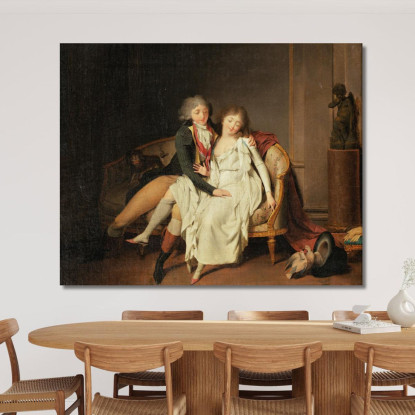 La Lezione Dell'Unione Coniugale Louis Léopold Boilly llb57 quadro stampato su tela