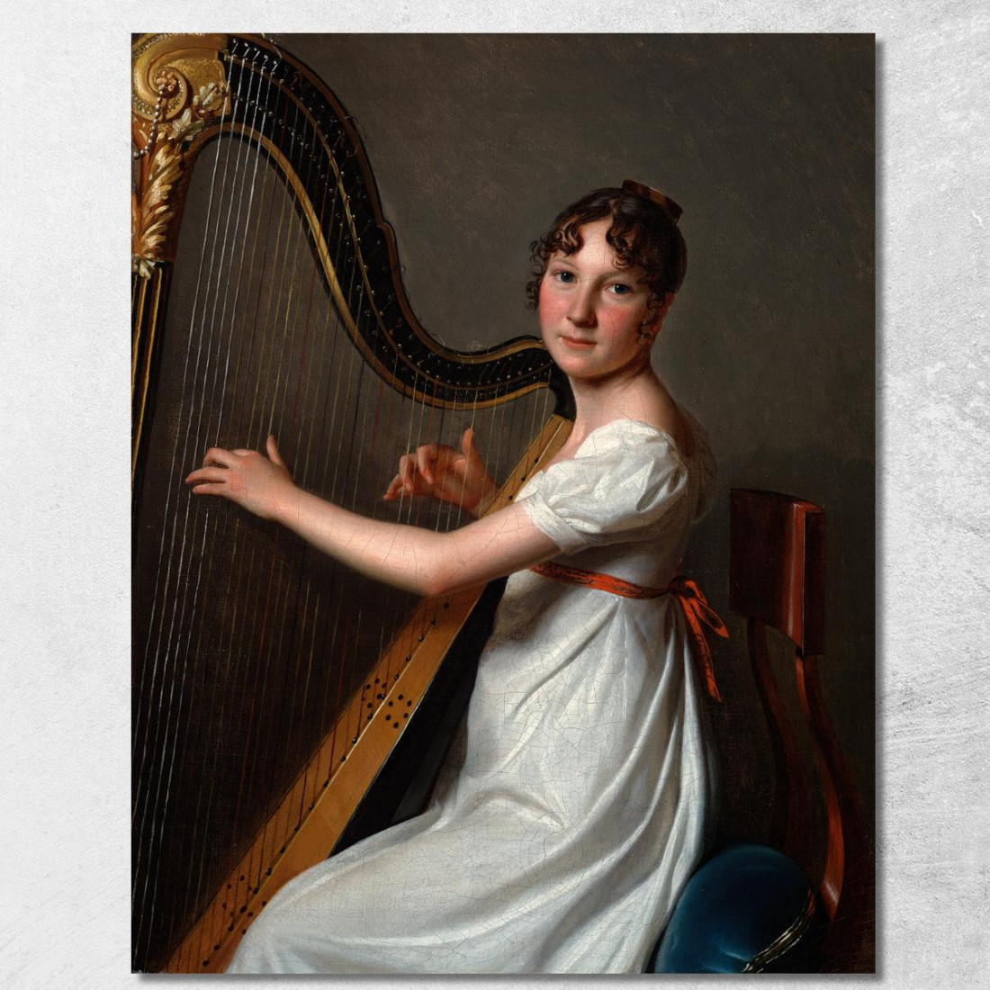 La Giovane Arpista Louis Léopold Boilly llb66 quadro stampato su tela La Giovane Arpista Louis Léopold Boilly llb66 quadro stampato su tela