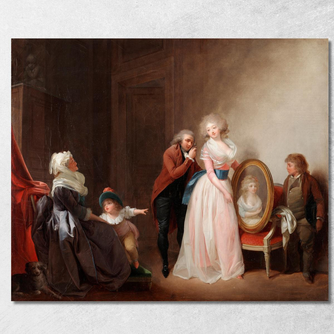 Donna Che Mostra Il Suo Ritratto Louis Léopold Boilly llb69 quadro stampato su tela Donna Che Mostra Il Suo Ritratto Louis Léopold Boilly llb69 quadro stampato su tela