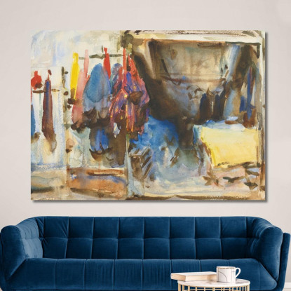 Interno Di Un Negozio Il Cairo John Singer Sargent jss116 quadro stampato su tela