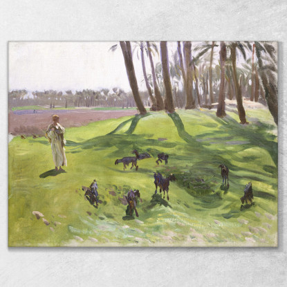 Paesaggio Con Capraio John Singer Sargent jss130 quadro stampato su tela