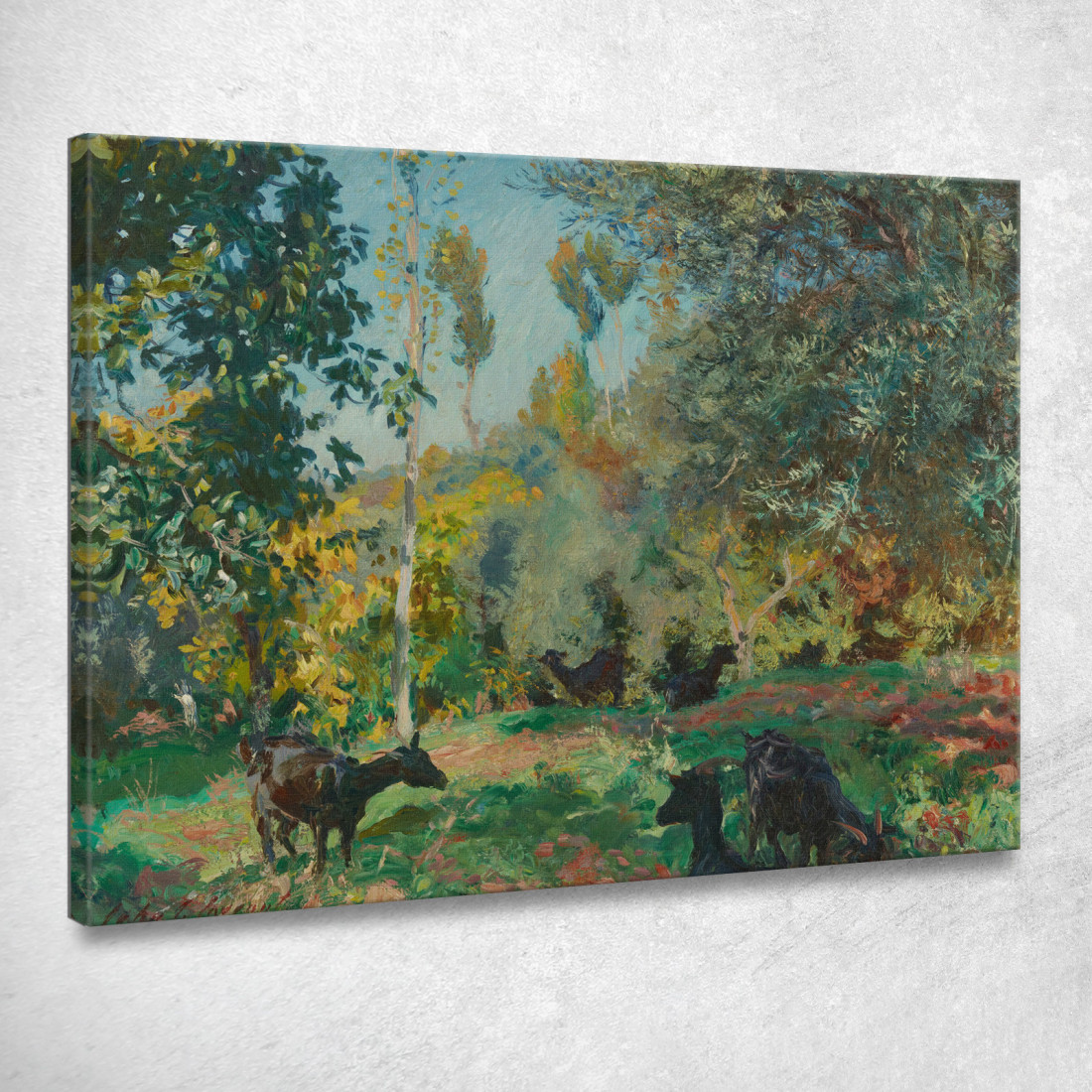 Paesaggio Con Capre John Singer Sargent jss131 quadro stampato su tela Paesaggio Con Capre John Singer Sargent jss131 quadro stampato su tela