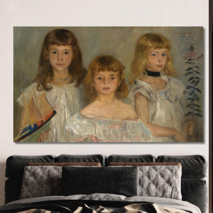 Trois Petites Filles Lovis Corinth lcr25 tableau impression sur toile