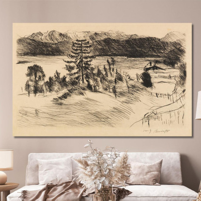 Grand Paysage Du Walchensee Lovis Corinth lcr39 tableau impression sur toile