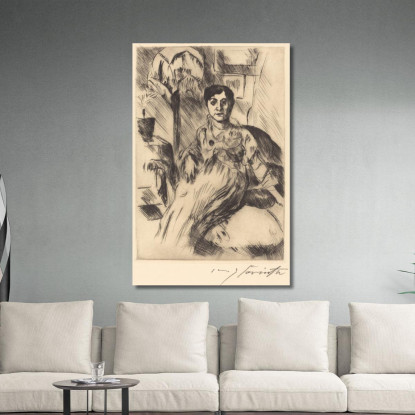 Intérieur Avec Femme Lovis Corinth lcr48 tableau impression sur toile