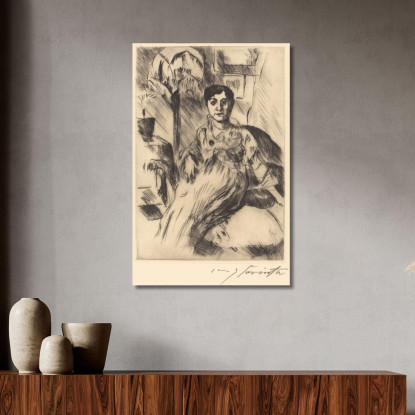Intérieur Avec Femme Lovis Corinth lcr48 tableau impression sur toile