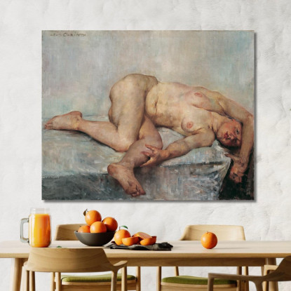 Nu Féminin Allongé Lovis Corinth lcr55 tableau impression sur toile