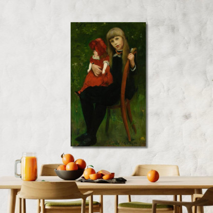 Portrait D'Anna Schaumburg Avec Une Poupée Lovis Corinth lcr65 tableau impression sur toile