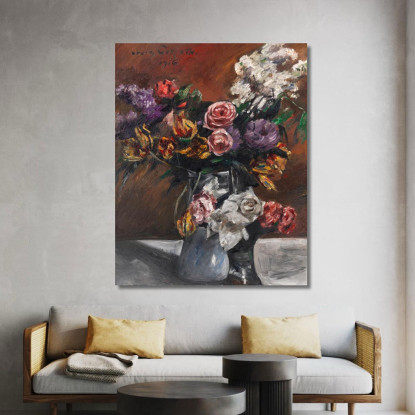 Roses Tulipes Et Lilas Lovis Corinth lcr77 tableau impression sur toile