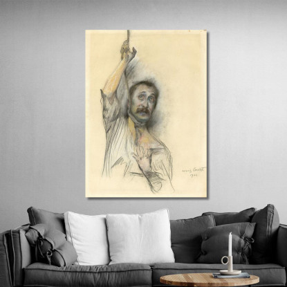 Autoportrait Avec Une Corde Autour Du Cou Lovis Corinth lcr87 tableau impression sur toile