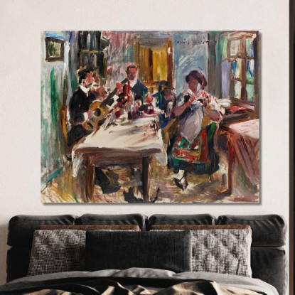 Intérieur Paysan Tyrolien Lovis Corinth lcr100 tableau impression sur toile