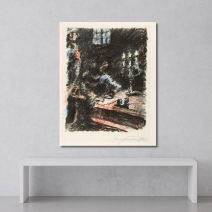 Torgau. Le Roi Écrit Sur Les Marches De L'Autel Lovis Corinth lcr102 tableau impression sur toile