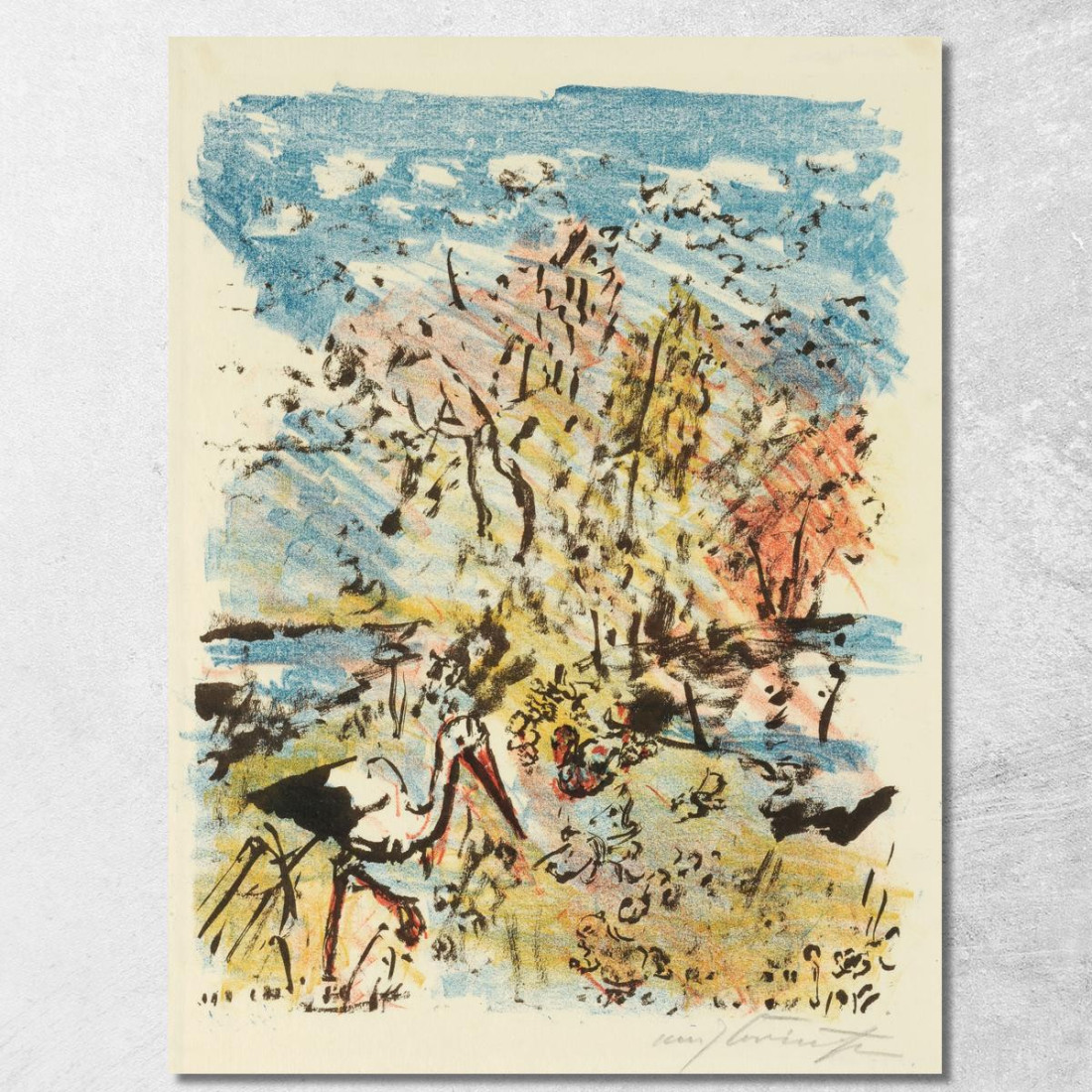 Prairie Avec Cigogne Et Grenouille Lovis Corinth lcr107 tableau impression sur toile Prairie Avec Cigogne Et Grenouille Lovis Corinth lcr107 tableau impression sur toile