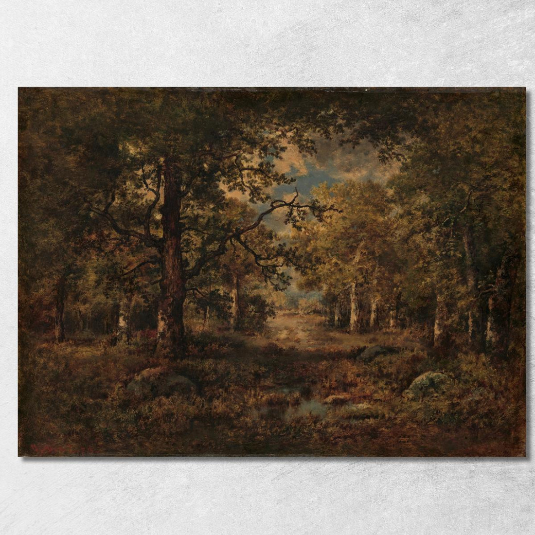 Una Vista Tra Gli Alberi Fontainebleau Narcisse-Virgile Diaz de La Peña nvd3 quadro stampato su tela Una Vista Tra Gli Alberi Fontainebleau Narcisse-Virgile Diaz de La Peña nvd3 quadro stampato su tela