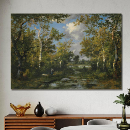 Radura Nella Foresta Di Fontainebleau Narcisse-Virgile Diaz de La Peña nvd13 quadro stampato su tela
