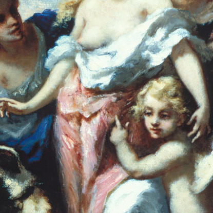 Diana Dopo La Caccia Narcisse-Virgile Diaz de La Peña nvd16 quadro stampato su tela