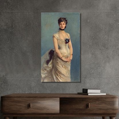 La Signora Paul Poirson John Singer Sargent jss146 quadro stampato su tela