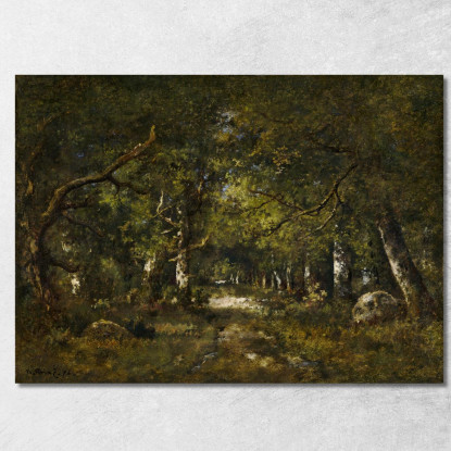 Scena Nella Foresta Narcisse-Virgile Diaz de La Peña nvd29 quadro stampato su tela