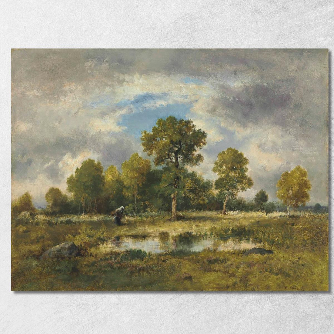Lo Stagno Delle Vipere Narcisse-Virgile Diaz de La Peña nvd38 quadro stampato su tela Lo Stagno Delle Vipere Narcisse-Virgile Diaz de La Peña nvd38 quadro stampato su tela