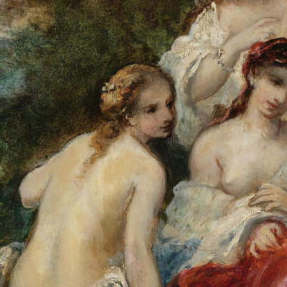 Le Amadriadi Narcisse-Virgile Diaz de La Peña nvd44 quadro stampato su tela