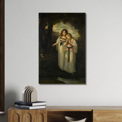 Farfalle Narcisse-Virgile Diaz de La Peña nvd52 quadro stampato su tela