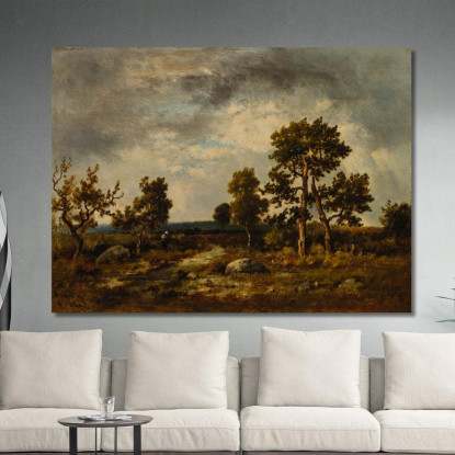 Sentiero Vicino Allo Stagno Delle Vipere Foresta Di Fontainebleau Narcisse-Virgile Diaz de La Peña nvd53 quadro stampato su tel