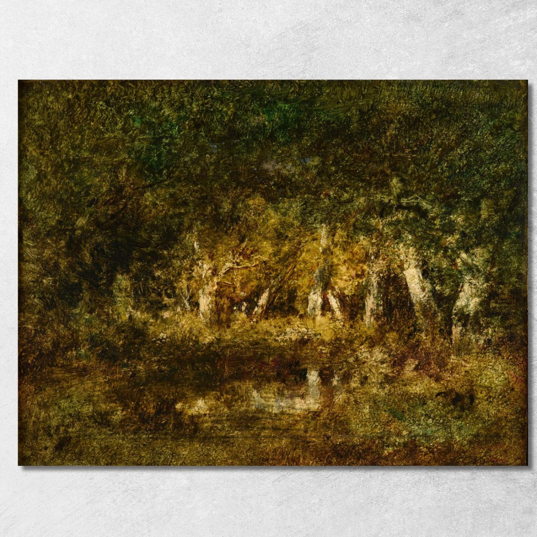 Piccolo Stagno Nella Foresta Narcisse-Virgile Diaz de La Peña nvd55 quadro stampato su tela Piccolo Stagno Nella Foresta Narcisse-Virgile Diaz de La Peña nvd55 quadro stampato su tela