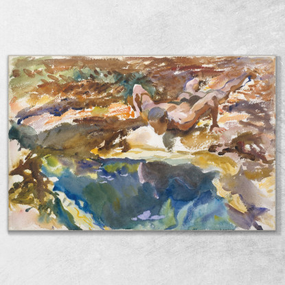 L'Uomo E La Piscina Florida John Singer Sargent jss151 quadro stampato su tela